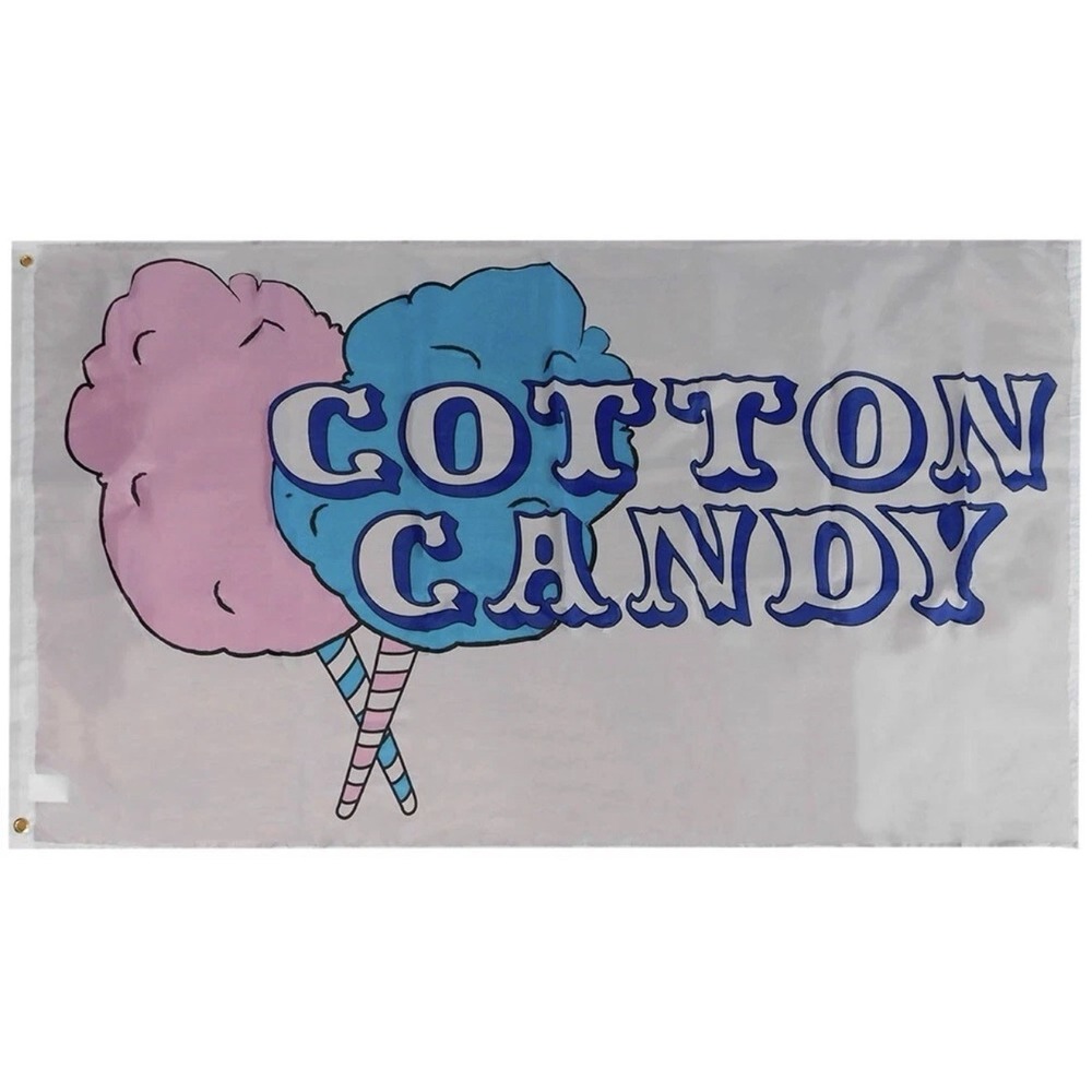 3x5 Cotton Candy Advertising Nylon Flag Banner Food Truck Or Shop Flag